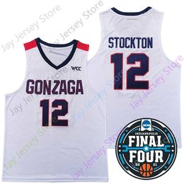 Nik1 2021 Final Four New NCAA College Gonzaga Jerseys 12 John Stockton Basketball Jersey Size Youth Adult All Stitched