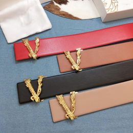 Belts Genuine Leather Belt For Women High Quality Alloy Buckle Fashion Retro Dress Jeans Decorative Ladies Cute 7CM