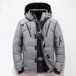 Men's Down Parkas Winter duck down jacket for men thick warm snow coat parka with windbreaker hood fashion outdoor 5XL 220922