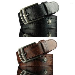 Belts PU Leather Belt Luxury Vintage Metal Pin Buckle Design Brand Strap Male For Jeans Designer Men High Quality