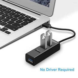 Portable 3 Ports USB 2.0 Hub Splitter Adapter With TF Ca Rd Rea Der For PC Laptop