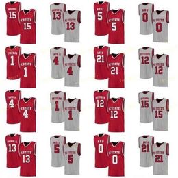 Sj NCAA College NC State Wolfpack Basketball Jersey 5 Thomas Allen 55 Braxton Beverly 1 Sacha Killeya-Sj nes 2 Torin Dorn Custom Stitched