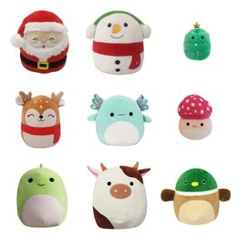 20CM Cute Plush Dolls Santa Claus Elk Snowman Mushroom Bird Soft Plush Throw Pillow Children Christmas toy C30 High quality