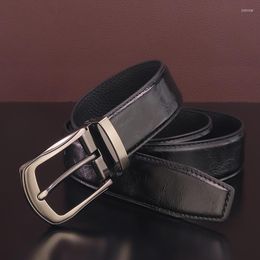 Belts High Quality Pin Buckle Genuine Leather Cowskin Designers Men Waist Strap Fashion Casual Young Boys Cowboy Ceinture Homme