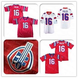 Wskt Men's Movie The Replacements 16 Shane Falco Jersey Red White Saved By The Bell Stitched Film Football Jerseys Size S-4XL