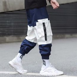 Мужские штаны Корейский хип -хоп мальчик многокачественный эластичный дизайн талии Harem Pant Men Streetwear Панк повседневные брюки бегают мужчина танцы ins pant 220922