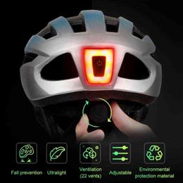 Cycling Helmets RNOX Bicycle Helmet For Man Cycling Helmets With LED Light Rechargeable Waterproof Mountain Road Bike Helmet Riding Safe Hat T220921