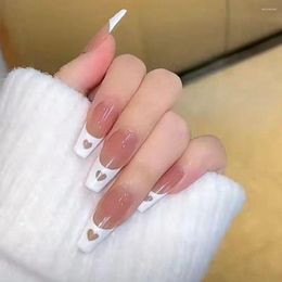 False Nails Butterfly Lovely Girl Nail Art Wearable Press On Fake Tips With Glue Full Cover Acrylic For Girls 24pcs/box