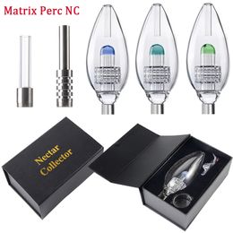 Matrix Perc Tree Arm Nector Collector Smoking Accessories Mini Glass Bongs Water Pipes Oil Rigs With Titanium Nail Bulb Nector Collectors NC Kits