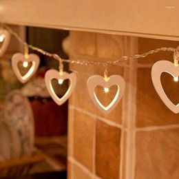 Strings 1.5m Wedding Decoration10 Light String LED Wood Love Garland Battery Box Year Christmas Home Decor Birthday Party Decoration