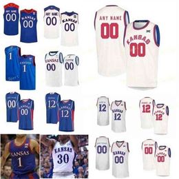 Sj NCAA College Kansas Jayhawks Basketball Jersey 5 Elijah Elliott 0 Thomas Robinson 15 Tyshawn Taylor 13 Walt Wesley Custom Stitched