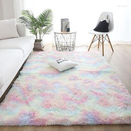 Carpets Tie-dye Carpet Gradient Color Thickening Living Room Bedside Bedroom Long PV Floor Mat Nordic Style RUG