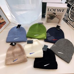 Woolen Beanie Fashion Warm Skull Caps for Men and Women Cashmere Embroidery Hat