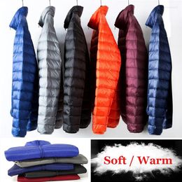 Men's Down Men's & Parkas Ultralight Warm Jacket Men 2022 Autumn Winter Stand-up Collar Short Coats Windproof Breathable Overcoat