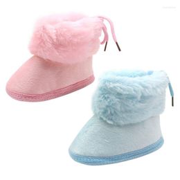 Boots Baby Girl Winter Warm Snow Soft Soled Kids Boys Crib Non-Slip Shoes 0-18 Months