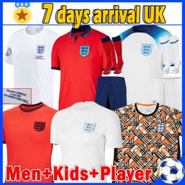 -England soccer jersey European 2020 2021 National Team League Kane Coupe Soccer Jerseys Rashford Dele Sterling Home Blanc Blue Mouth Mout Football Hommes 4XL