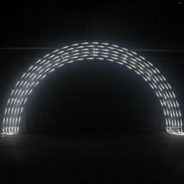 Party Decoration Big Arch With Meteor Light Strip Wedding Stand Night Background Show