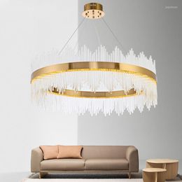 Pendant Lamps Modern LED Ring Chandelier Light Hanging Drop Lamp For Dining Room Lamparas Circle Chandeliers Lighting Home
