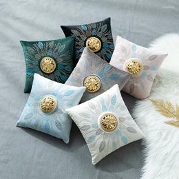 Pillow 30x30cm Luxury Ceramic Incense Burner Square Color Rhinestones Flower Pattern Decorative Home Decor