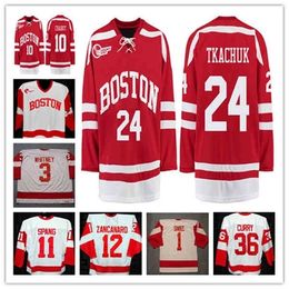 Wskt Custom Ncaa Boston University BU Hockey Jerseys 3 Ryan Whitney 9 Jack Eichel 7 Charlie McAvoy 3 Coyle 19 Clayton Keller 24 Keith Tkachuk