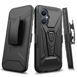 Handyhüllen für Wiko Ride 2 3 Alcatel Go Flip 4 1B 1V Lumos ONE PLUS 10T N20 5G 10 PRO Motorola EDGE 2022, stoßfeste Abdeckung mit Holster-Gürtelclip