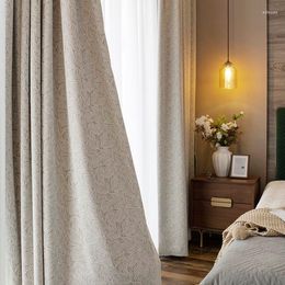Curtain Curtains For Living Room Bedroom Nordic Modern Minimalist Ins Wind Hollow Carved Lace Cotton And Linen Jacquard