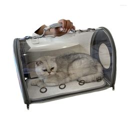 Cat Carriers Bag Transparent Out Car Breathable Portable Cage Dog Supplies Pet Space