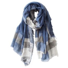 Scarves British Style Plaid Men Scarf Winter Fashion Classical For And Woman Imitation Cashmere Tassel 220922