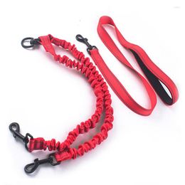 Dog Collars Pet Supplies Rope Reflective Elastic Buffer Nylon Belt Medium And Large Double-headed Outdoor Leash
