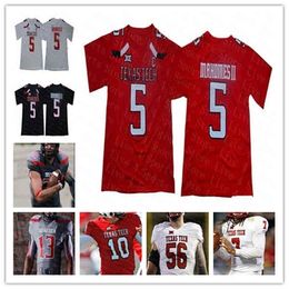 Wskt Custom College Texas Tech TTU Football Jersey Alan Bowman SaRodorick Thompson Erik Ezukanma Henry Colombi Patrick Mahomes II Xavier White