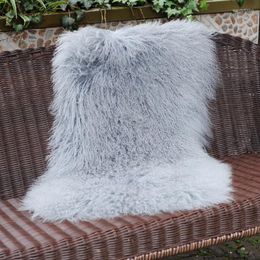 Blankets CX-D-24H Mongolian Lamb Fur Rug Mat Carpet Chair Sofa Cover For Bedroom Home Decor Rugs Blanket