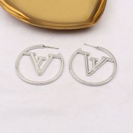 Ohrstecker, einfacher Ohrstecker, vergoldet, Sier-Markendesigner, Buchstaben-Ohrring, geometrisch, berühmte Frauen, runder Kristall-Strass-Perlenohrring, Hochzeit