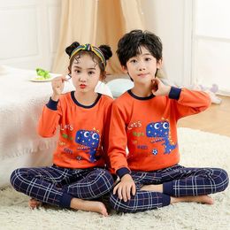 Pajamas Kids Sleepwear Baby Girl Spring Autumn Cotton Boys Set Children Pyjamas Nightwear 2 13Y Teenager Homewear Clothes 220922