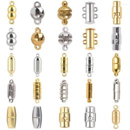 Components 10set Stainless Steel Strong Magnetic Clasps For Leather Cord Bracelet Connectors DIY Jewelry Making Beginner Necklace