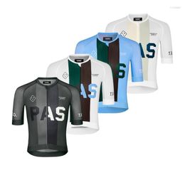 Мужские футболки Тревошкие костюмы Торжки PAS Нормальная студия TKO Cycling Jersey Mountain Bike с коротким рукавом Mens Road