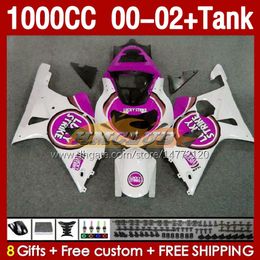 Injection Fairings & Tank For SUZUKI GSXR 1000 CC 1000CC K2 GSXR-1000 2000-02 Bodys 155No.115 GSX R1000 GSXR1000 2001 2002 2002 GSX-R1000 00 01 02 OEM Fairing rose glossy