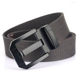 Belts 2022 4cm Single Lap Spot Adult Men's Versatile Belt Four Seasons General Leisure Canvas Needle Buckle Solid Colour