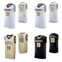 Sj NCAA College Vanderbilt Commodores Basketball Jersey 42 Quentin Millora-Brown 50 Ejike Obinna 55 Oton Jankovic 10 Darius Garland Custom