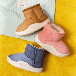 Boots Kids winter ankle boots for girls baby snow boys toddler shoes children boot girl home 220921