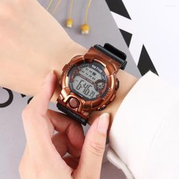 Wristwatches Fashion Electronic Watch LED Show Mens Watches Leather Clock Gift Female Wrist Reloj De Hombre Auto Date Relogio Masculino