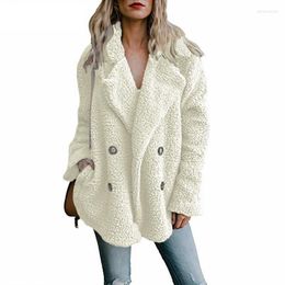 Women's Fur Coat Women Faux Coats Long Sleeve Fluffy Jackets Winter Warm Female Jacket Oversized Casual 2022