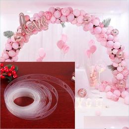 Party Decoration 2 Pcs 10M Double Hole Balloon Chain Ballons Accessories Irregar Metre Birthday Decorations Kids Children Packing2010 Dhpft