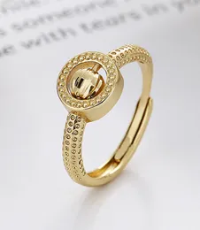 Latest Imitation Placer Gold Ring Opening Good Luck Comes Gold Ring for Women Temperamental Minality Design Ring