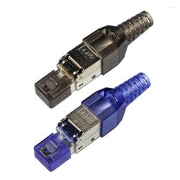 Computer Cables Cat7 Gigabit 30u Shielded Contactor Gold-plated Crystal Head Rj45 Free Tool-free Household Network Plug Wholesales