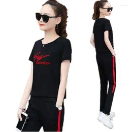 Women's Tracksuits Youth Clothing For Women Sporting Suit Female Leisure 2 Piece Set Summer Tracksuit Printing Lady Clothes Trending