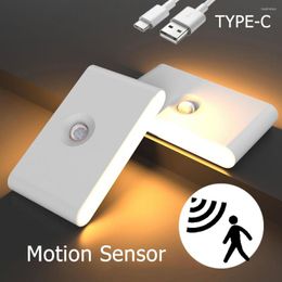 Night Lights Led Motion Sensor Zoyaloo Human Inductie Usb Charge Up Down Verlichting Keukenkast Slaapkamer Gang Lamp