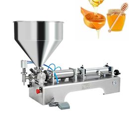 Pneumatic Cosmetic Ice Cream Filling Machine High Viscosity Liquid Sauce Tomato Paste Honey Oil Bottling Filler