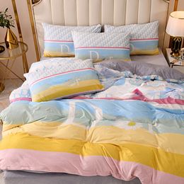 Sheet Sets Designer Bedding Supplies Diagonal Printing Unisex