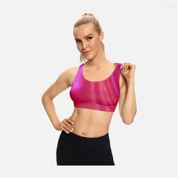 Women's Tanks SOJINM Yoga Women's Bra Cross Shoulder Straps Stable Shockproof Running Fitness Push-up Tube Top Sports Underwear 2XL