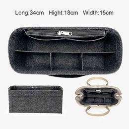 Bag Organiser Evening Bags Felt Storage For Garden Party Her 30 Ms 36 Travel Makeup bag Insert Women's Handbag Inner Cosmetic Pouch Tote Shaper 220922